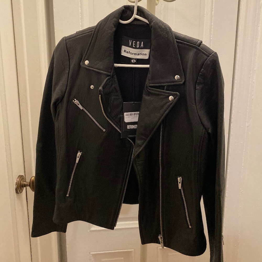 Reformation x Veda Bad Leather Jacket - Brand New